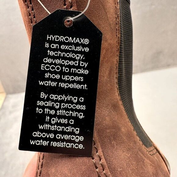 Womens 8-8.5 / EU 39 Ecco Skyler Ankle Boots Brown Nubuck Chelsea Wedge EUC - Picture 8 of 9